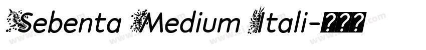 Sebenta Medium Itali字体转换